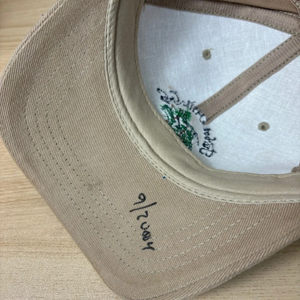 Turbot Hills Golf Hat Cap‎ Strap Back Brown Adjustable